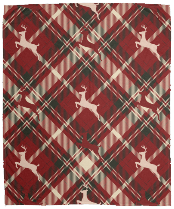 PLAID REINDEER BLANKET | CHRISTMAS | SEASONAL | HOLIDAYS