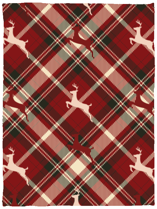 PLAID REINDEER BLANKET | CHRISTMAS | SEASONAL | HOLIDAYS