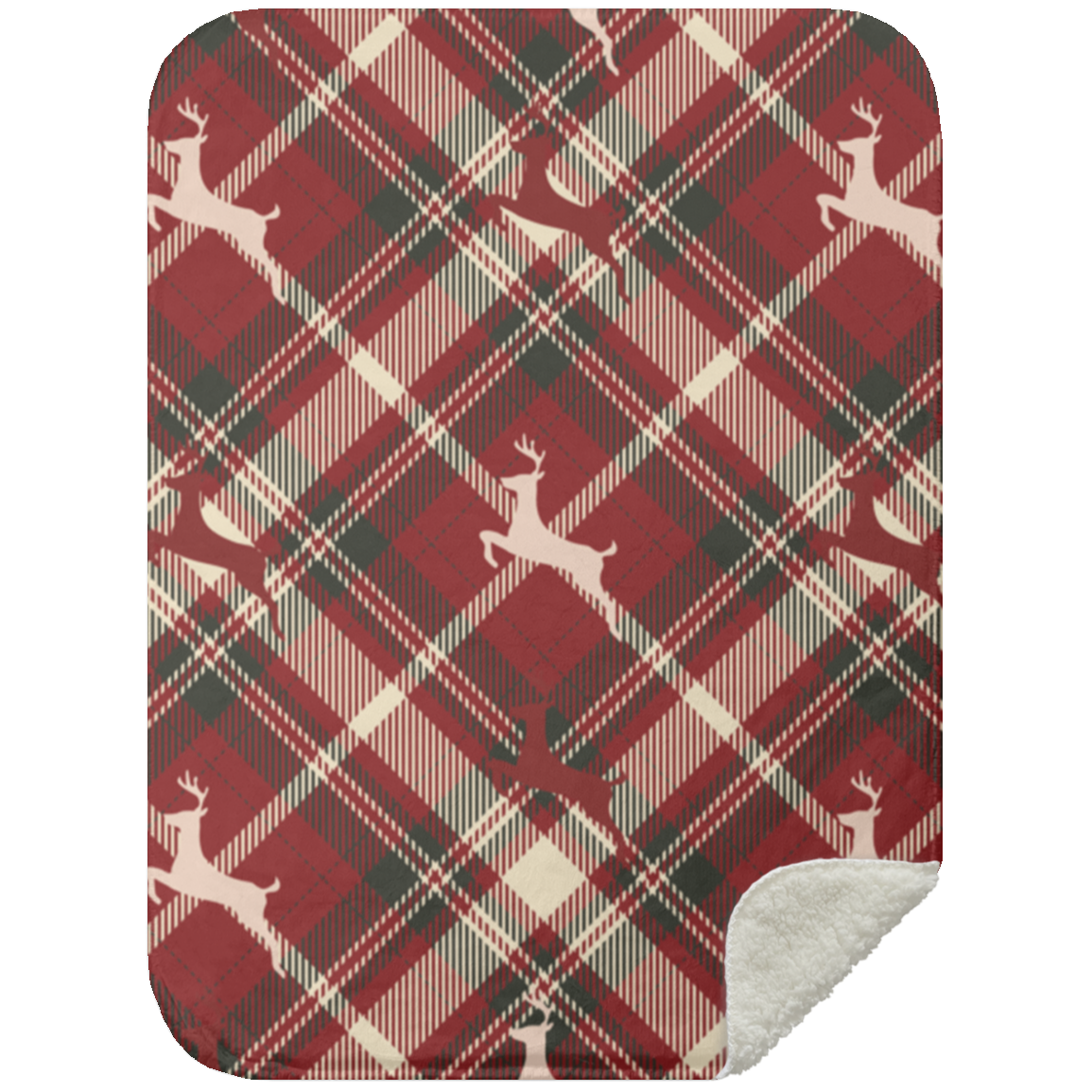 PLAID REINDEER BLANKET | CHRISTMAS | SEASONAL | HOLIDAYS