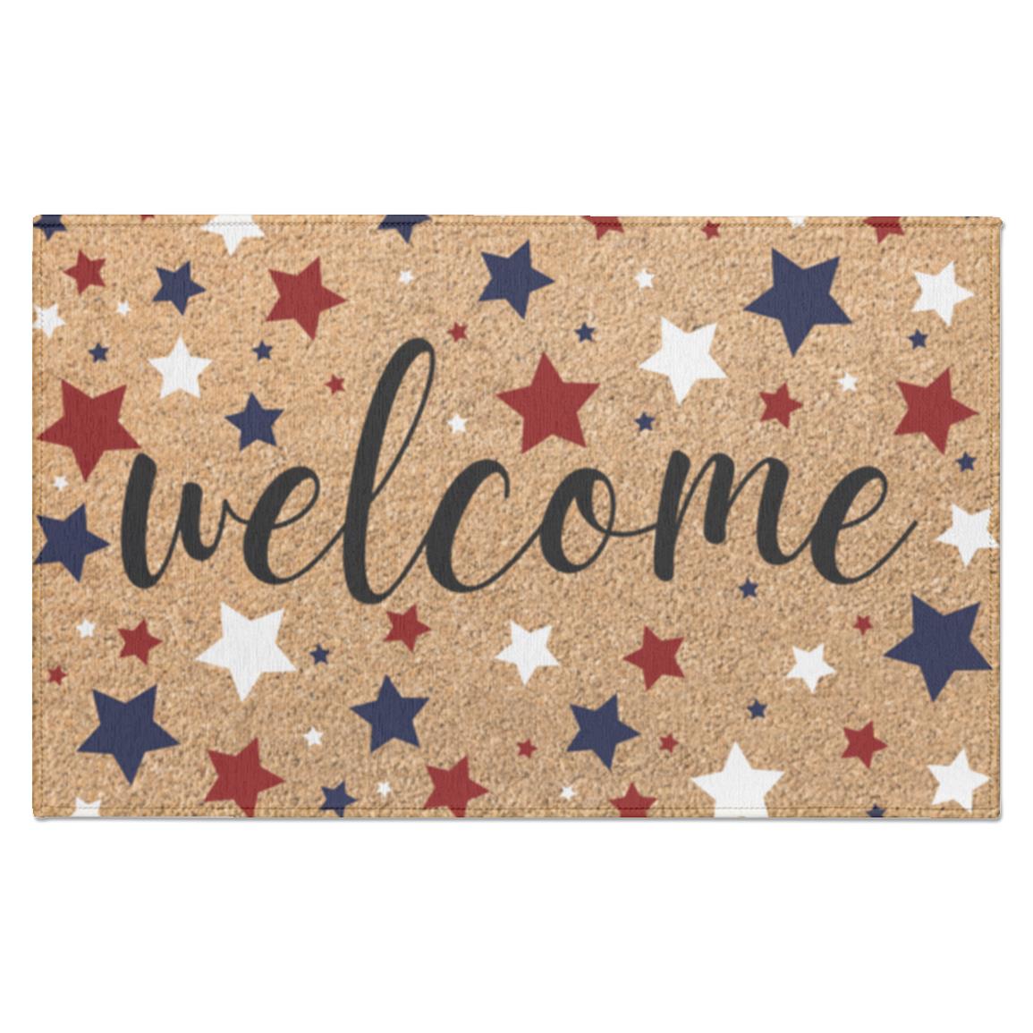 Star Welcome Mat 4th of July Indoor Doormat