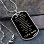 To My Son | From Dad | Military Chain