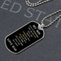 To My Son | From Dad | Military Chain