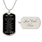 To My Son | From Mom | Military Chain