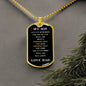 To My Son | From Dad | Military Chain