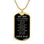 To My Son | From Dad | Military Chain
