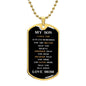 To My Son | From Mom | Military Chain