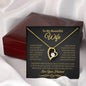 To My Beautiful Wife | Forever Love Necklace | Black & Gold