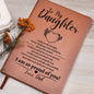 To My Daughter | Graduation | Love Dad | Leather Journal