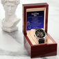 Stepped Up Dad Watch Openwork Watch | Genuine Leather Strap | Splash Resistant