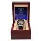 Stepped Up Dad Watch Openwork Watch | Genuine Leather Strap | Splash Resistant