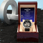 Stepped Up Dad Watch Openwork Watch | Genuine Leather Strap | Splash Resistant