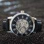 Stepped Up Dad Watch Openwork Watch | Genuine Leather Strap | Splash Resistant