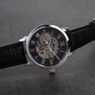 Stepped Up Dad Watch Openwork Watch | Genuine Leather Strap | Splash Resistant