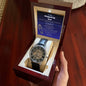 Stepped Up Dad Watch Openwork Watch | Genuine Leather Strap | Splash Resistant