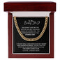 To My Bonus Dad | Thank You - Cuban Link Chain
