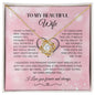 To My Beautiful Wife | I Love You, Forever & Always - Love Knot Necklace