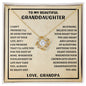 To My Beautiful Granddaughter | Love Grandpa | Love Knot Necklace