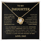 To My Daughter, Love Dad | Love Knot Necklace