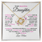 TO MY BEAUTIFUL DAUGHTER | LOVE MOM | LOVE KNOT NECKLACE