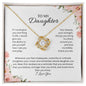 To My Daughter | I Love You - Love Knot Necklace