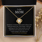 To My Mom | I Love You Forever and Always | Love Knot Necklace