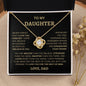To My Daughter, Love Dad | Love Knot Necklace