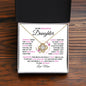 TO MY BEAUTIFUL DAUGHTER | LOVE MOM | LOVE KNOT NECKLACE