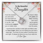 To My Beautiful Daughter | Love & Light | Love Knot Necklace