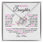 TO MY BEAUTIFUL DAUGHTER | LOVE MOM | LOVE KNOT NECKLACE