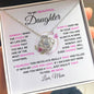 TO MY BEAUTIFUL DAUGHTER | LOVE MOM | LOVE KNOT NECKLACE
