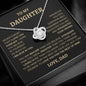 To My Daughter, Love Dad | Love Knot Necklace