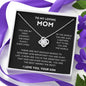 To My Loving Mom | You Are My First Country | Love Knot Necklace