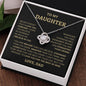 To My Daughter, Love Dad | Love Knot Necklace