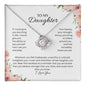 To My Daughter | I Love You - Love Knot Necklace
