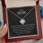 To My Mom | I Love You Forever and Always | Love Knot Necklace