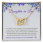 To My Daughter In Law | We're So Glad To Add You To Our Family Tree - Interlocking Hearts Necklace