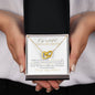 Wonderful Bonus Daughter |Love You Always and Forever | Interlocking Hearts Necklace