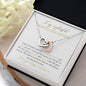 Wonderful Bonus Daughter |Love You Always and Forever | Interlocking Hearts Necklace