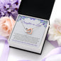 To My Daughter In Law | We're So Glad To Add You To Our Family Tree - Interlocking Hearts Necklace