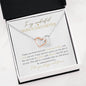 Wonderful Bonus Daughter |Love You Always and Forever | Interlocking Hearts Necklace
