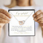 Wonderful Bonus Daughter |Love You Always and Forever | Interlocking Hearts Necklace