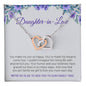 To My Daughter In Law | We're So Glad To Add You To Our Family Tree - Interlocking Hearts Necklace