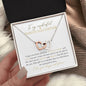 Wonderful Bonus Daughter |Love You Always and Forever | Interlocking Hearts Necklace