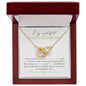 Wonderful Bonus Daughter |Love You Always and Forever | Interlocking Hearts Necklace