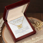 Wonderful Bonus Daughter |Love You Always and Forever | Interlocking Hearts Necklace
