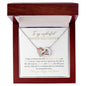 Wonderful Bonus Daughter |Love You Always and Forever | Interlocking Hearts Necklace