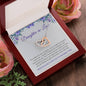 To My Daughter In Law | We're So Glad To Add You To Our Family Tree - Interlocking Hearts Necklace