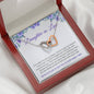 To My Daughter In Law | We're So Glad To Add You To Our Family Tree - Interlocking Hearts Necklace