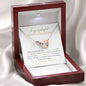 Wonderful Bonus Daughter |Love You Always and Forever | Interlocking Hearts Necklace