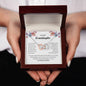 TO MY GRANDDAUGHTER | LOVE ALWAYS GRANDMA | INTERLOCKING HEARTS NECKLACE